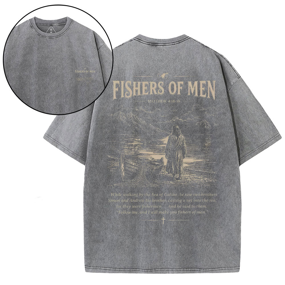 Fishers Of Men Christian Washed T-Shirt