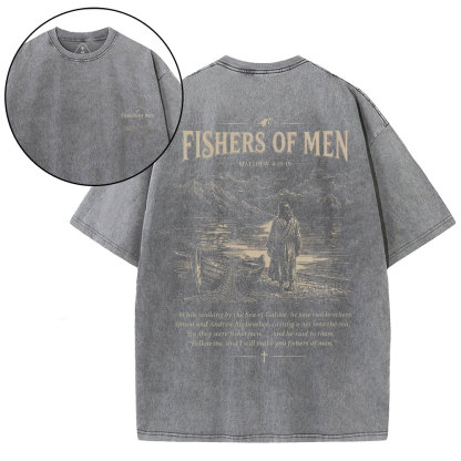 Fishers Of Men Christian Washed T-Shirt