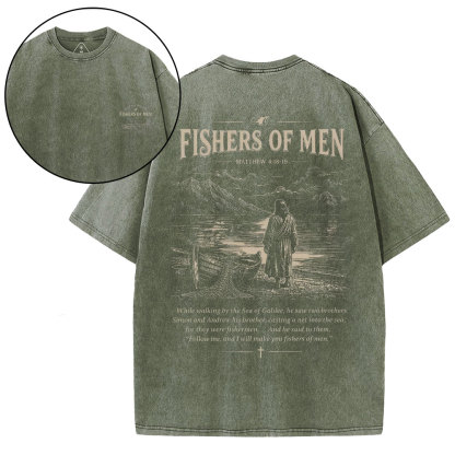 Fishers Of Men Christian Washed T-Shirt