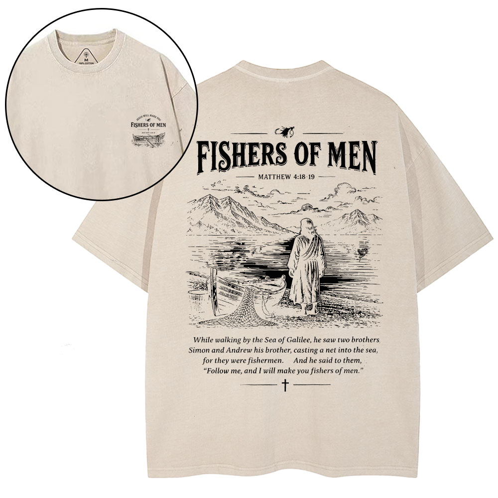 Fishers Of Men Christian Washed T-Shirt
