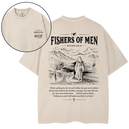 Fishers Of Men Christian Washed T-Shirt