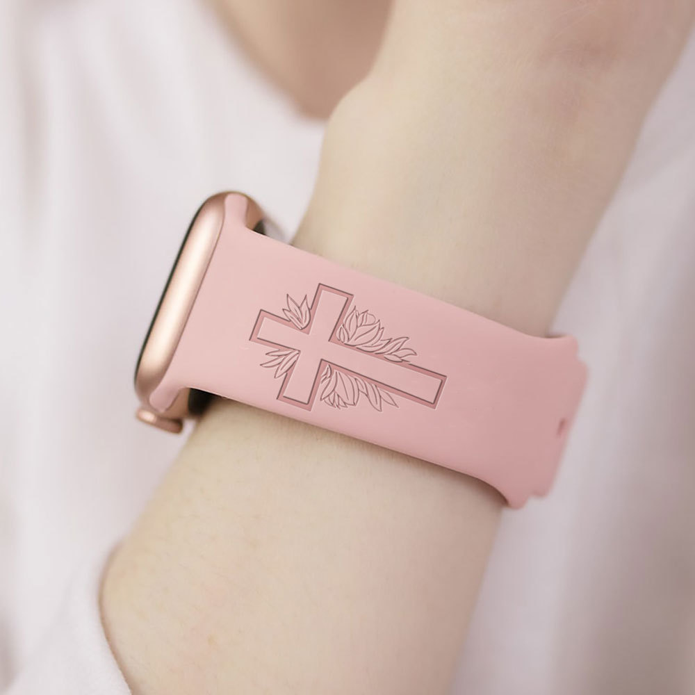 Floral Faith Cross Watch Band