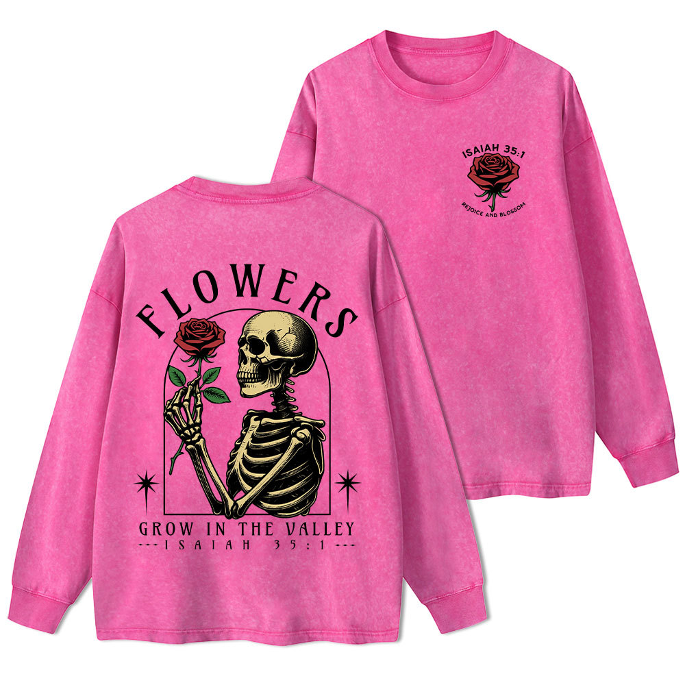 Sample Washed Long Sleeve T-Shirt Sale - GuidingCross