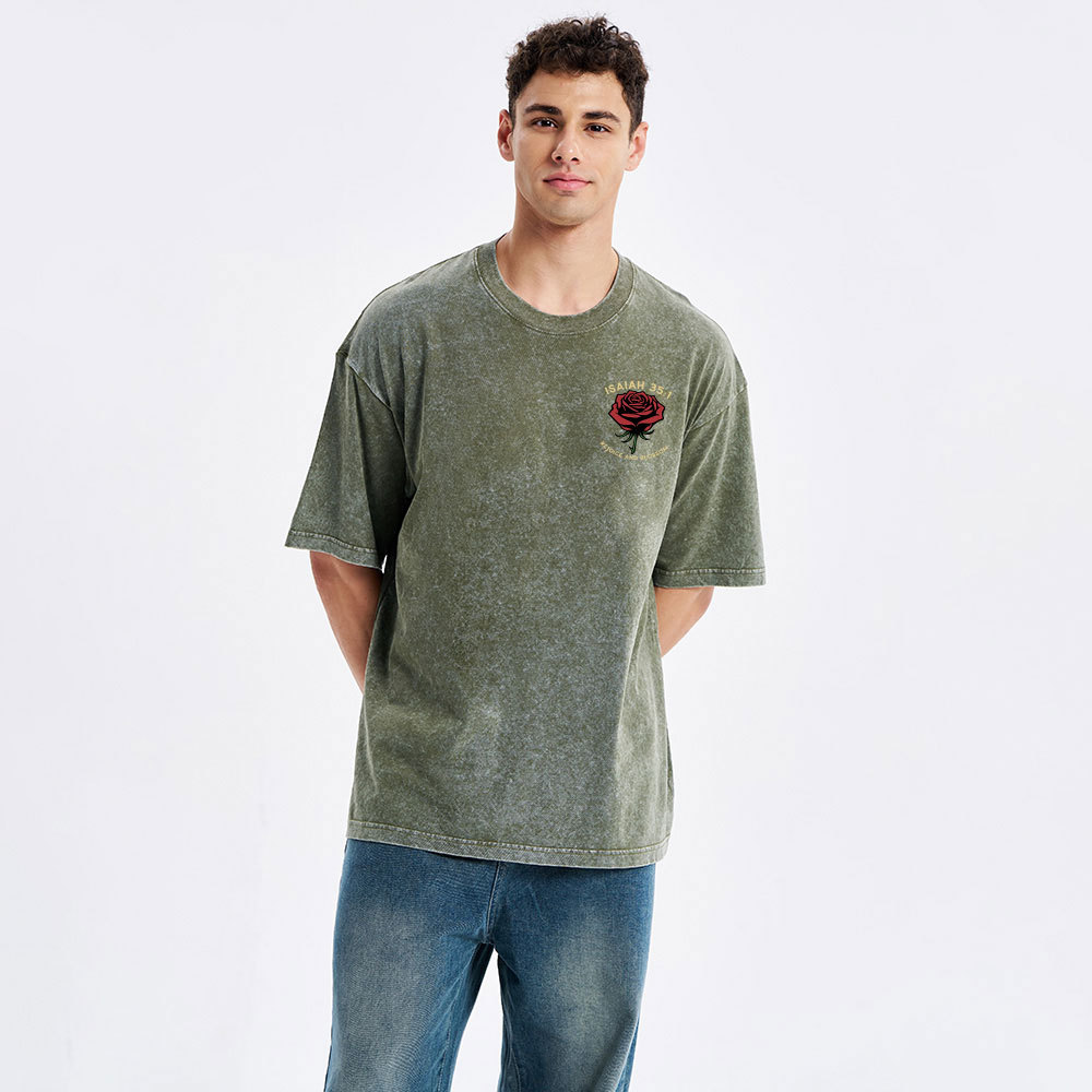 Flowers Grow In The Valley Christian Washed T-Shirt