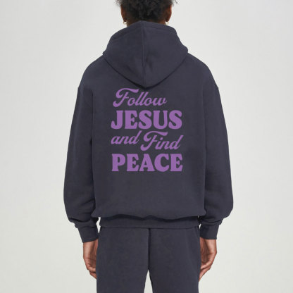 Follow Jesus And Fruit Peace Christian Fleece Hoodie Set