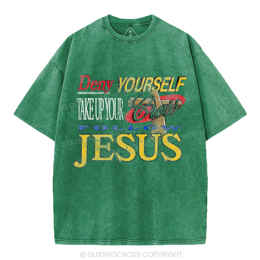 Follow Jesus Christian Washed T-Shirt