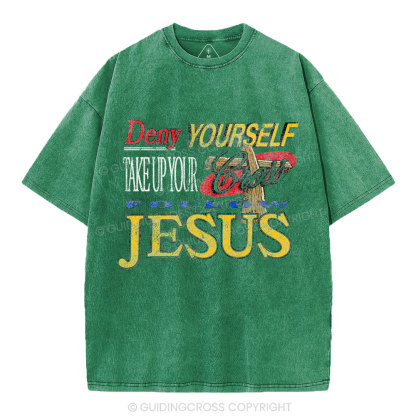 Follow Jesus Christian Washed T-Shirt