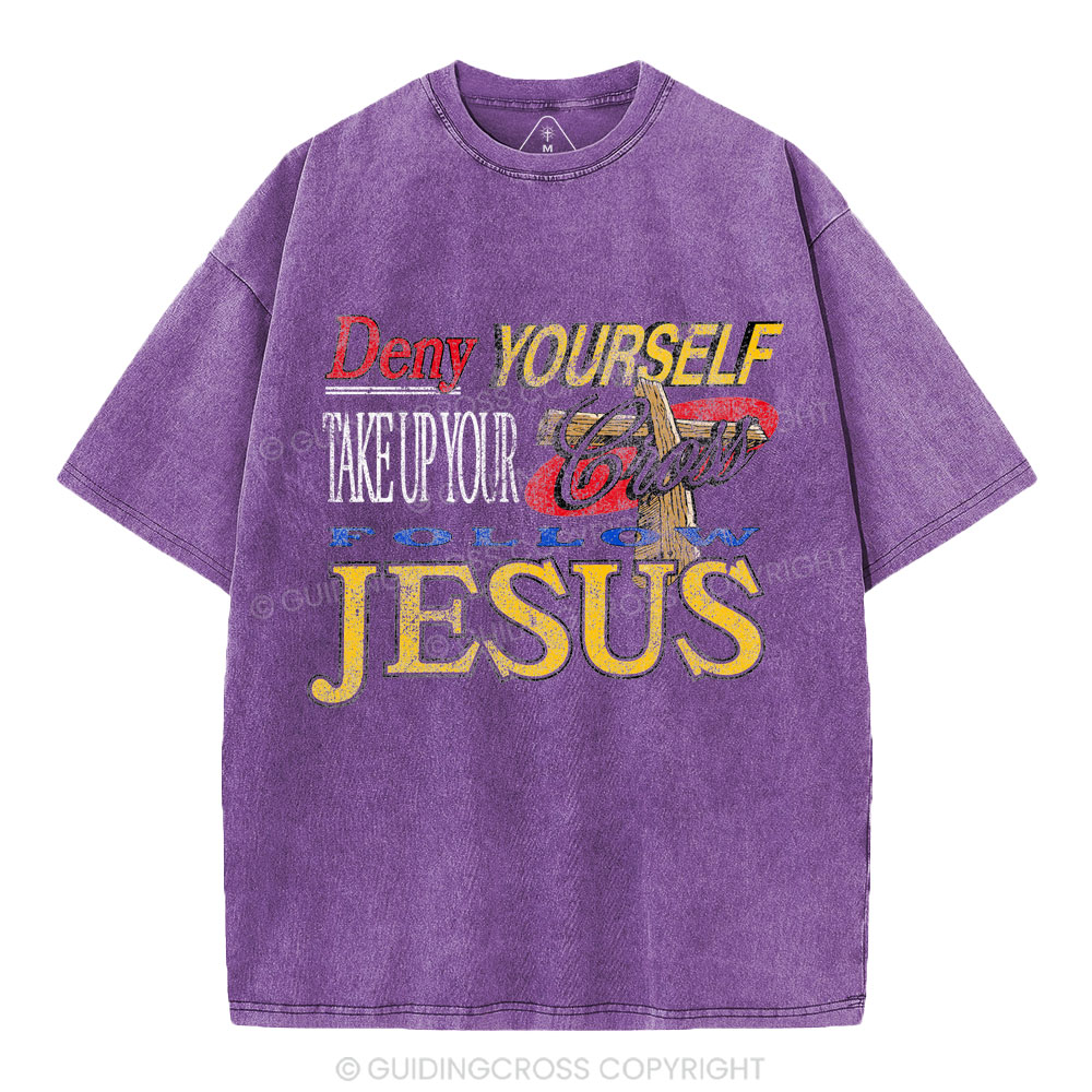 Follow Jesus Christian Washed T-Shirt