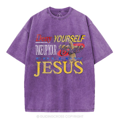 Follow Jesus Christian Washed T-Shirt