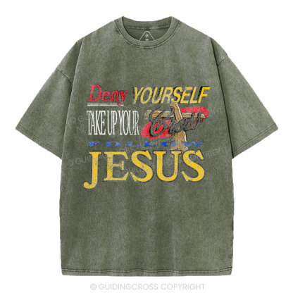 Follow Jesus Christian Washed T-Shirt
