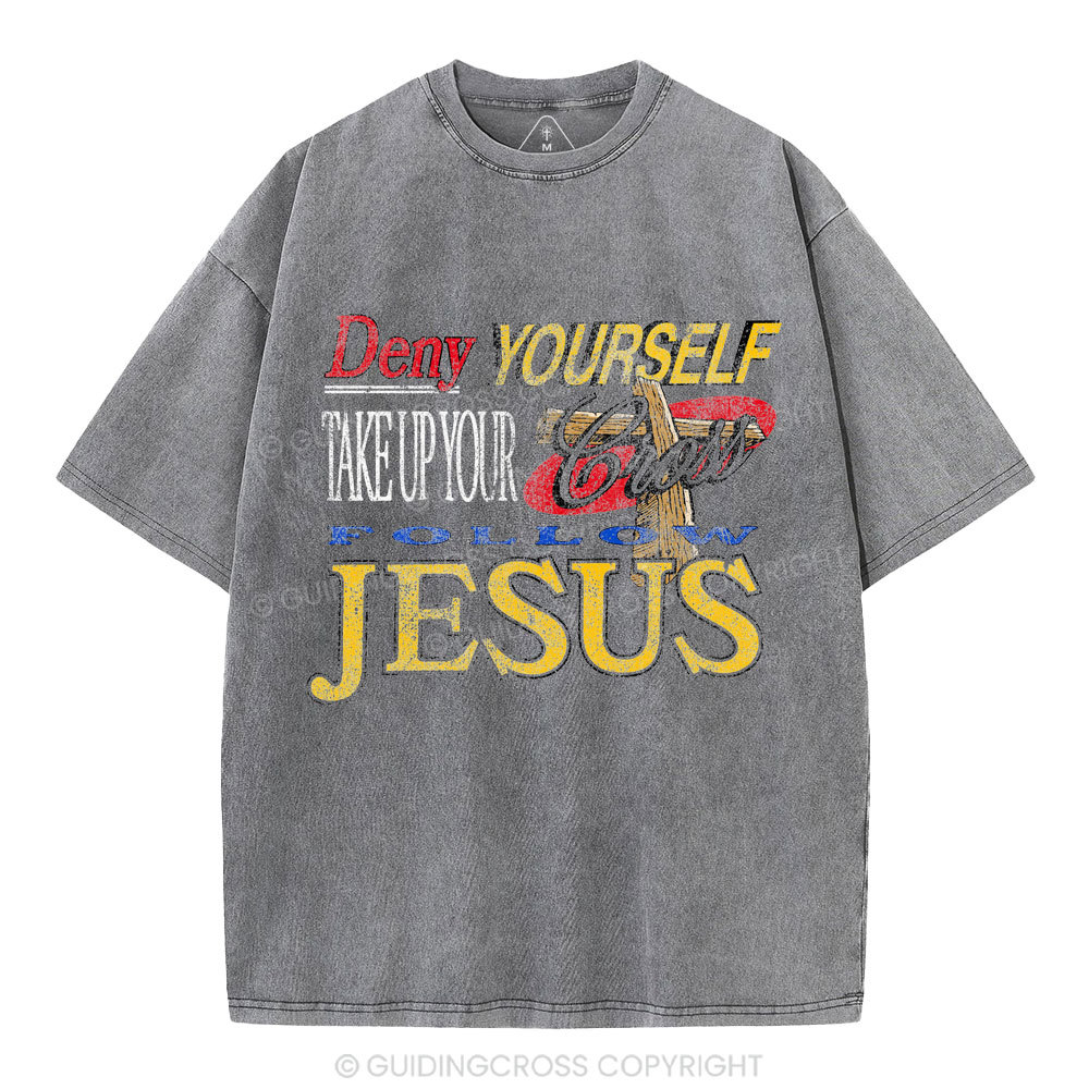 Follow Jesus Christian Washed T-Shirt