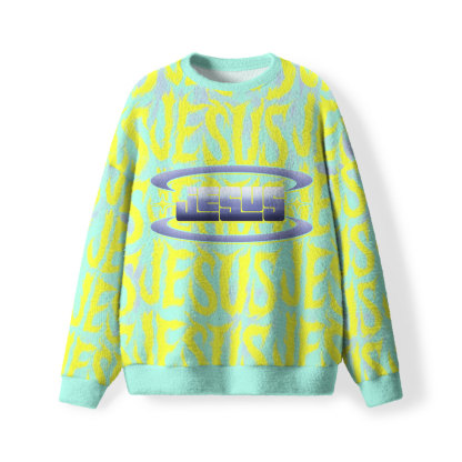 Follow Jesus Furry Christian Lightweight Sweater