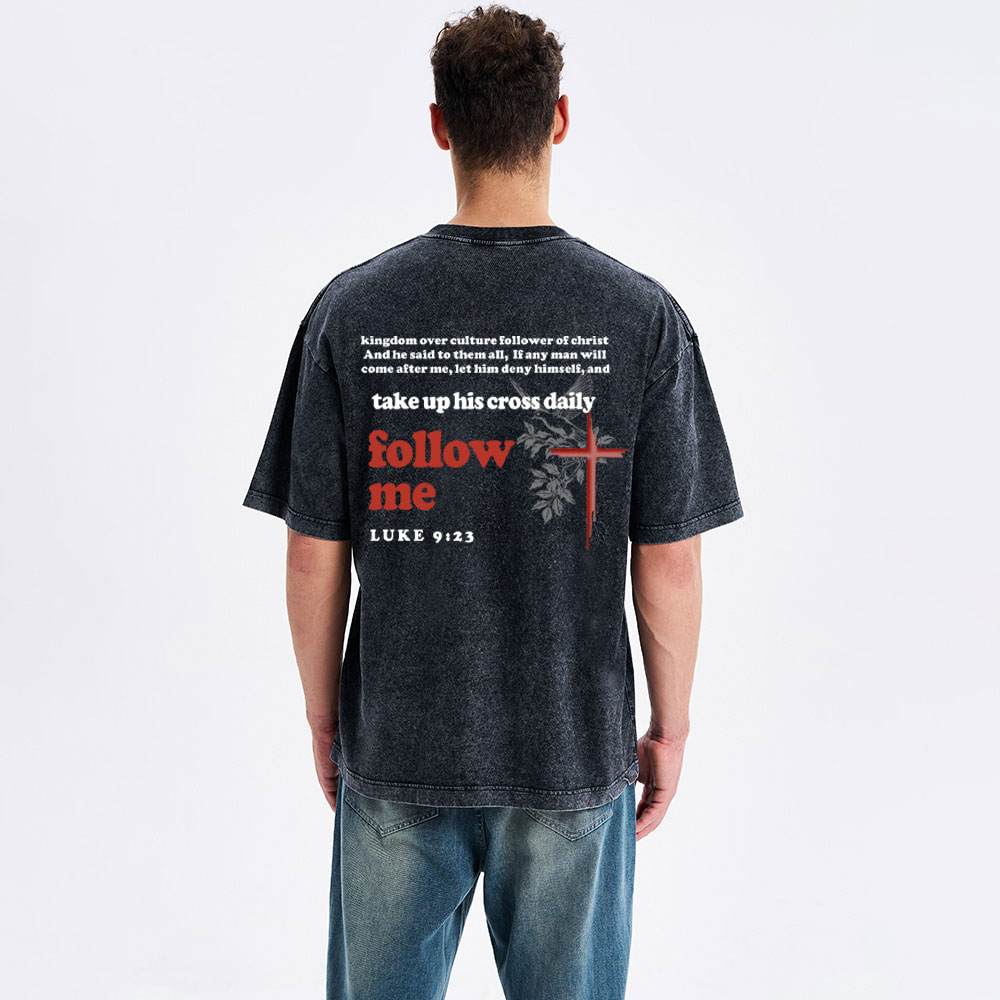 Follow Me Christian Washed T-Shirt