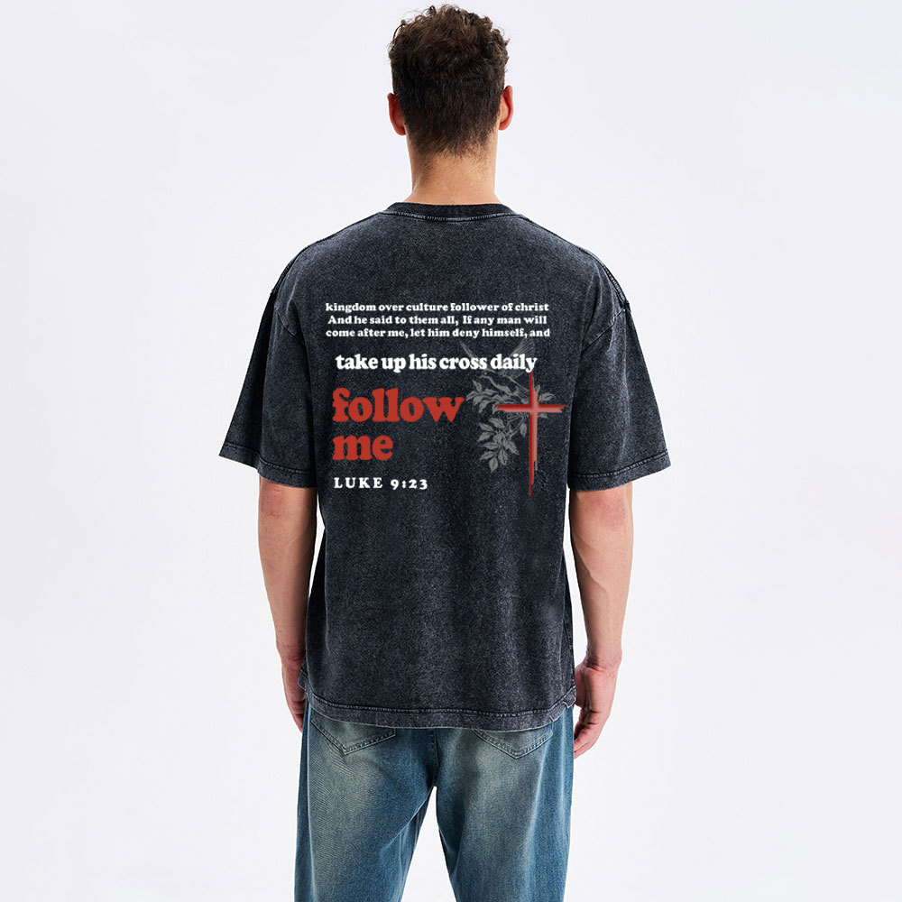 Follow Me Christian Washed T-Shirt