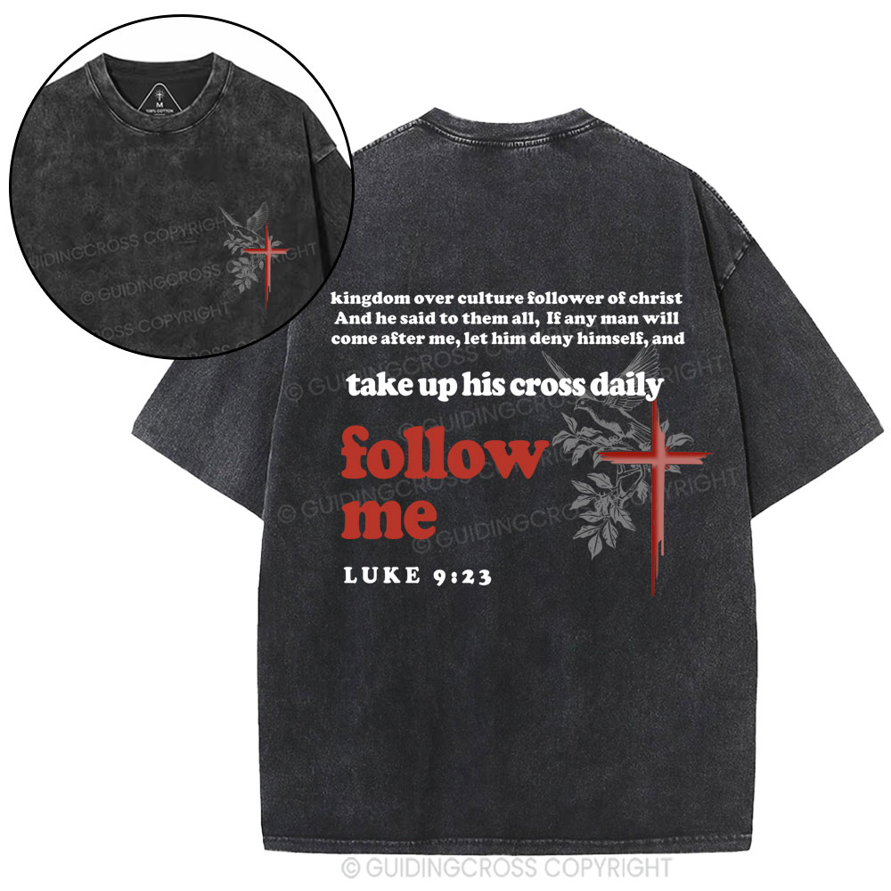 Follow Me Christian Washed T-Shirt