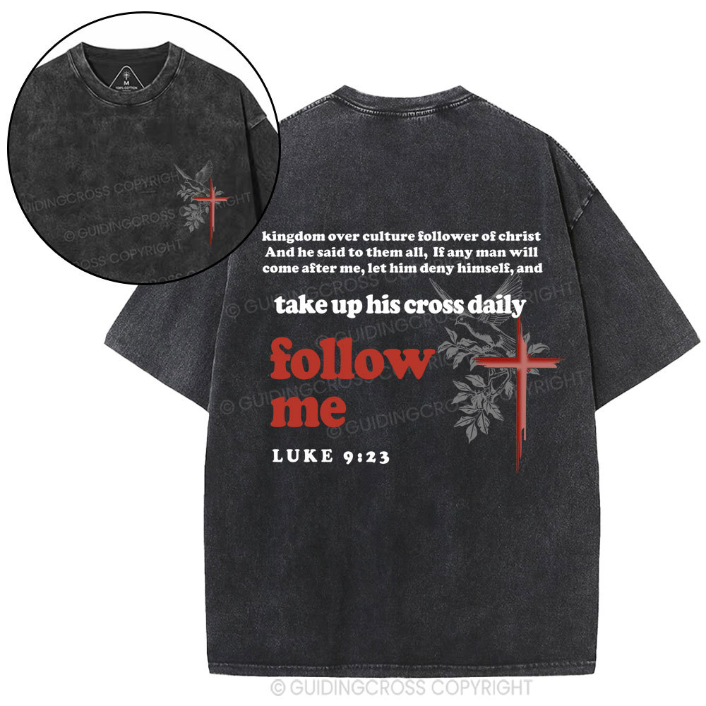 Follow Me Christian Washed T-Shirt