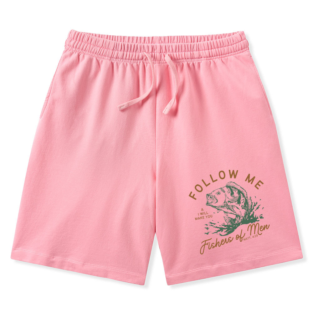 Follow Me I Will Make You Fishers Of Men Christian Washed Shorts