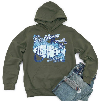 Follow Me & I‘ll Make You Fisher Of Men Christian Hoodie