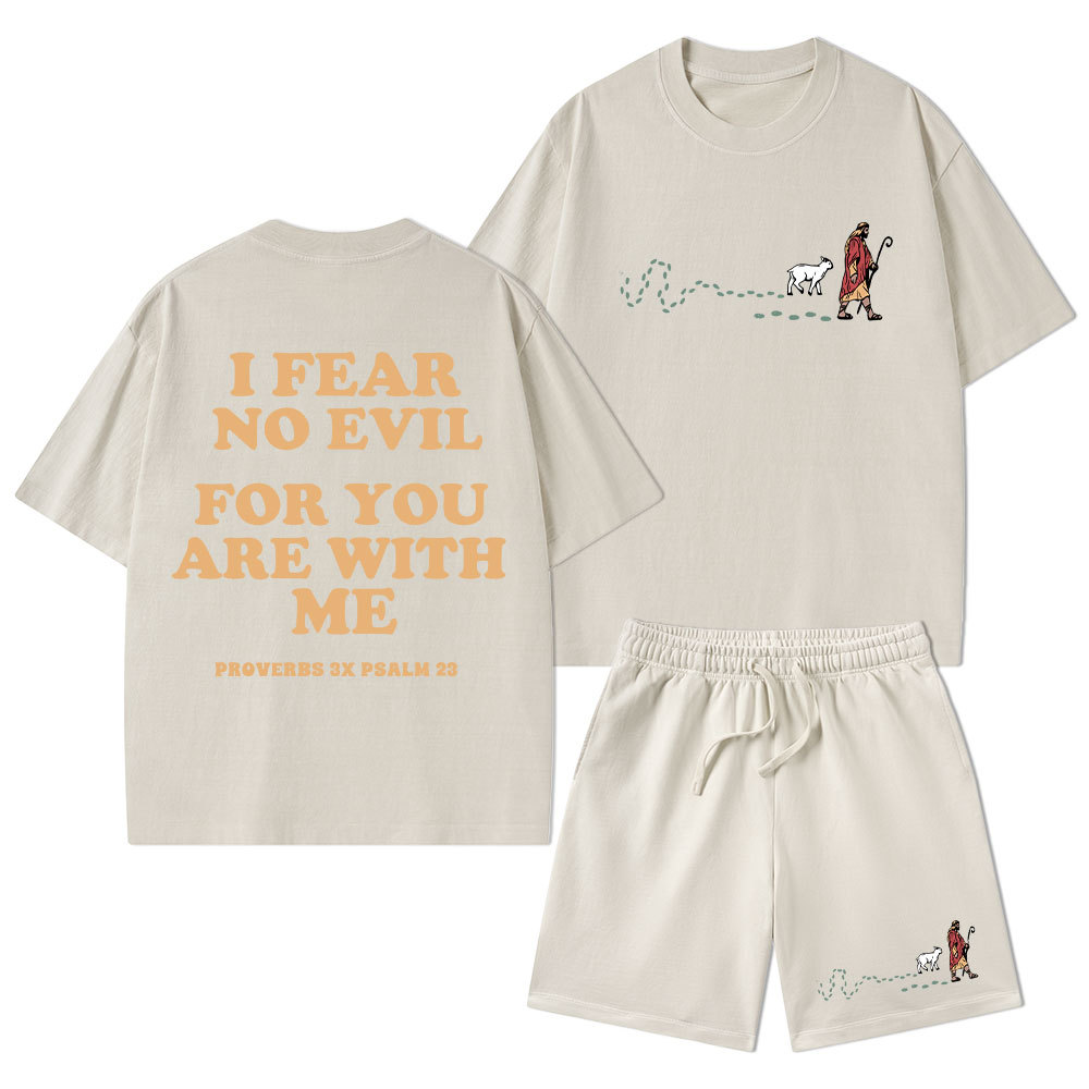 Follow The Jessus Christian Washed T-Shirt & Shorts