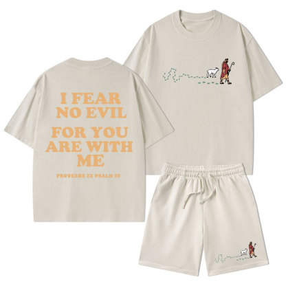 Follow The Jessus Christian Washed T-Shirt & Shorts