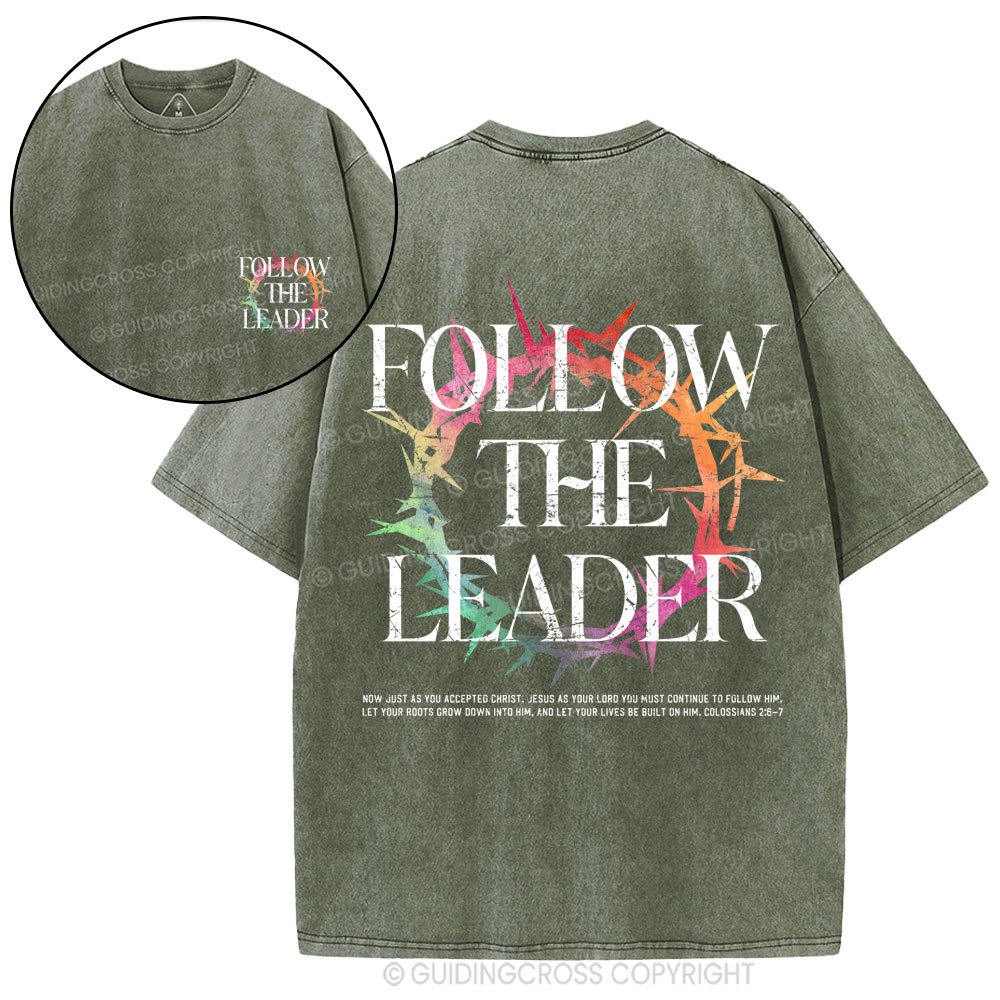Follow The Leader Christian Washed T-Shirt