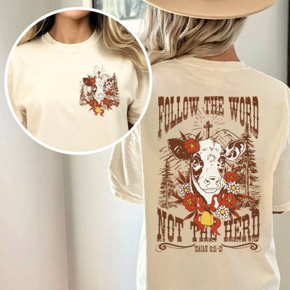 Follow The Word Not The Herd Christian Washed T-Shirt