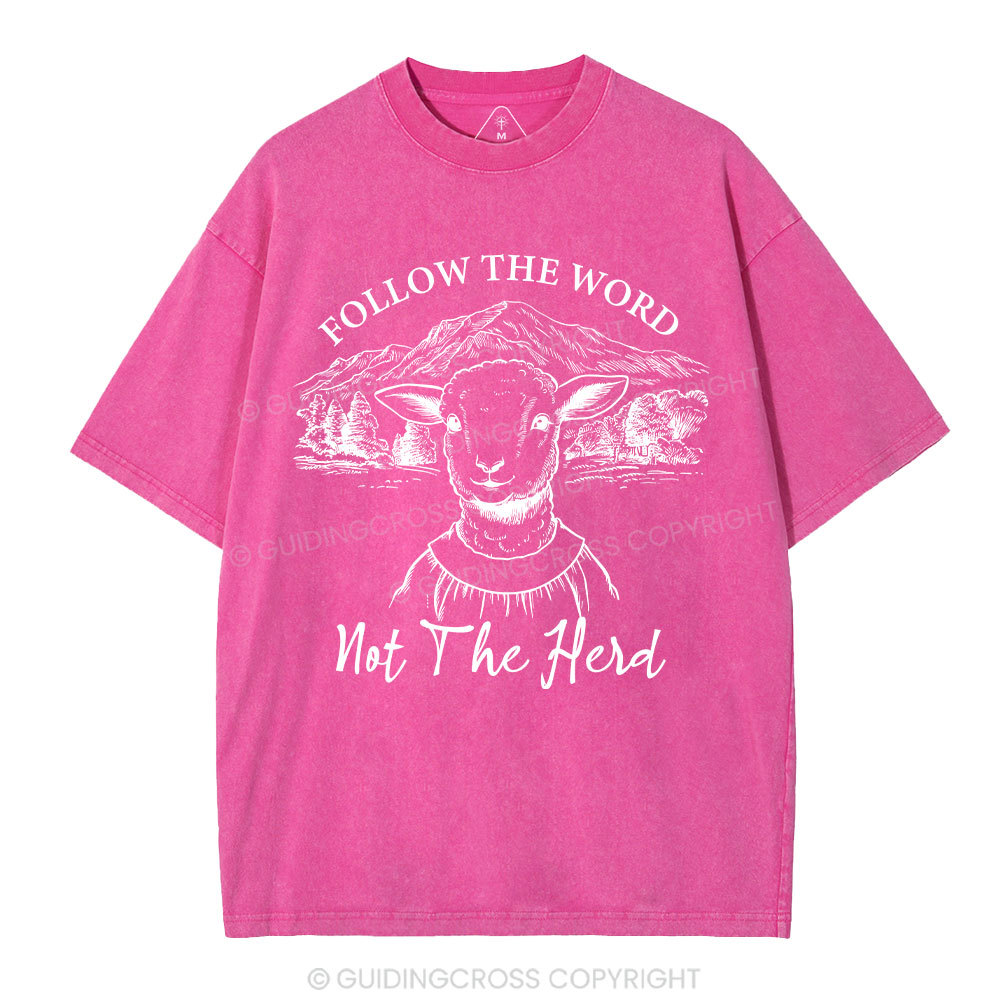Follow The Word Not The Herd Christian Washed T-Shirt