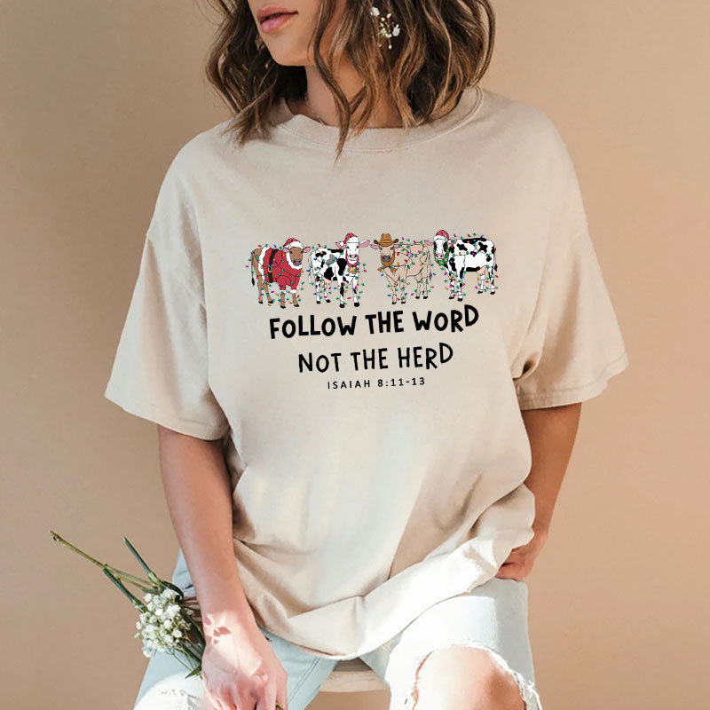 Follow The Word Not The Herd Christian Washed T-Shirt