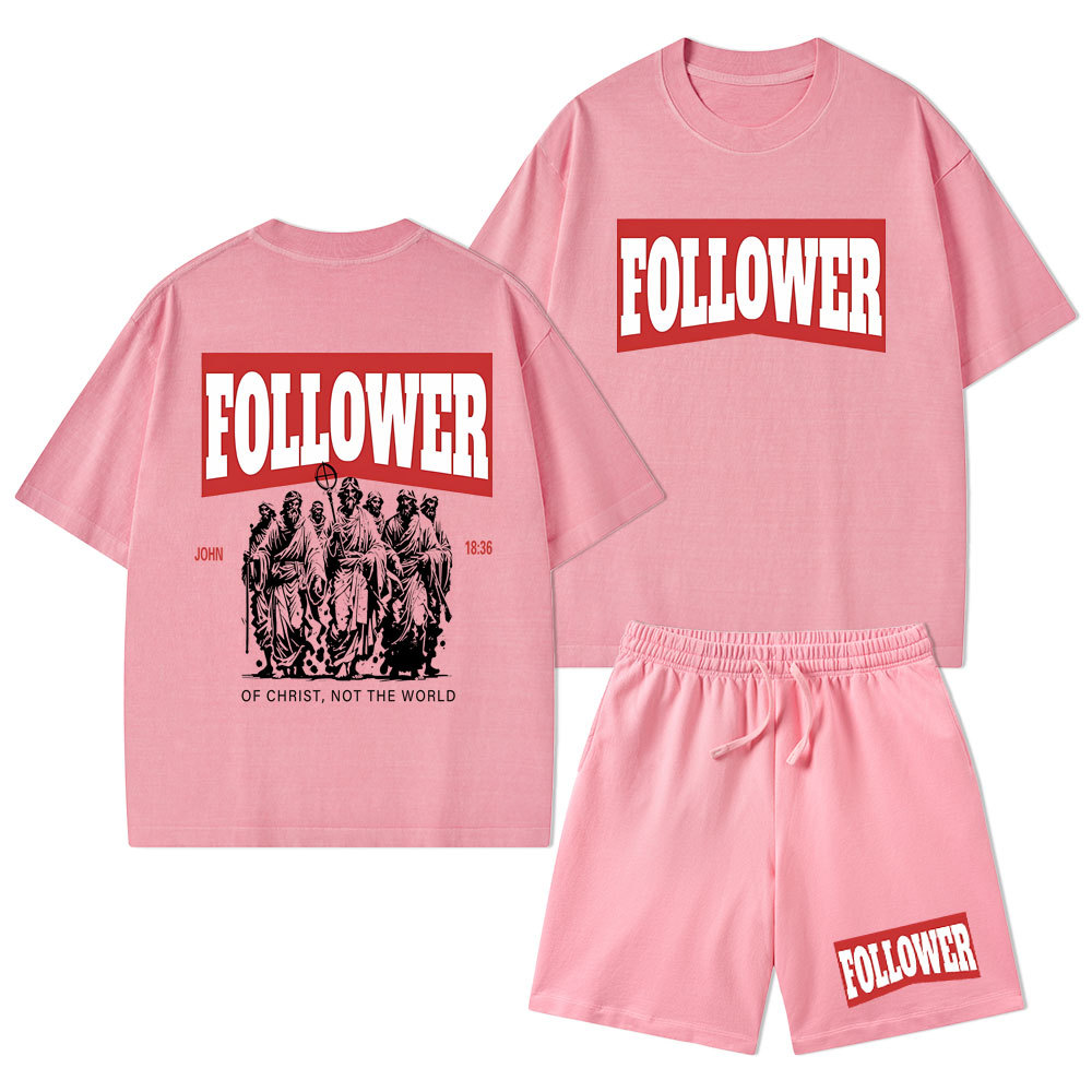 Follower Christian Washed T-Shirt & Shorts