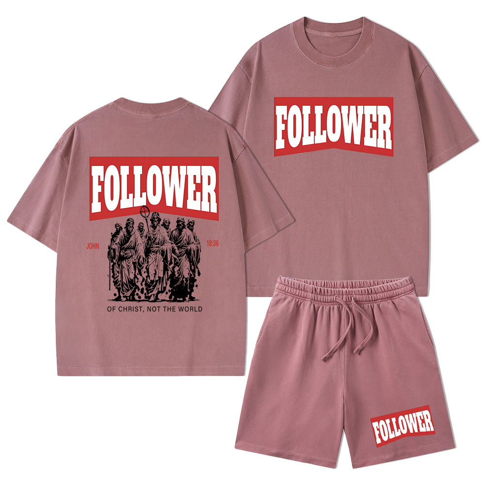 Follower Christian Washed T-Shirt & Shorts