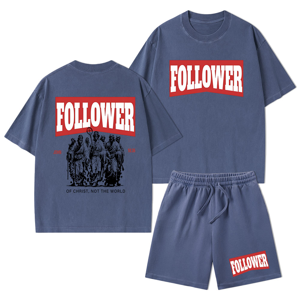 Follower Christian Washed T-Shirt & Shorts