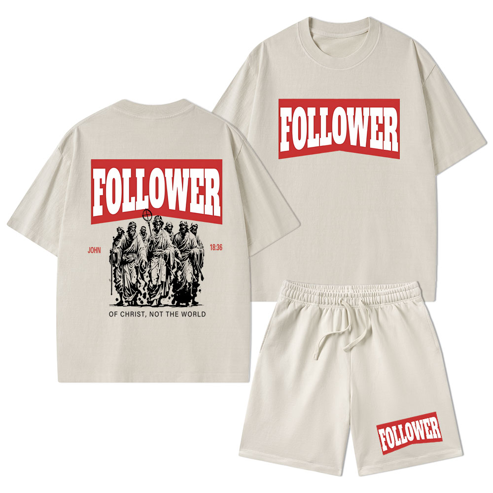 Follower Christian Washed T-Shirt & Shorts