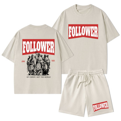 Follower Christian Washed T-Shirt & Shorts