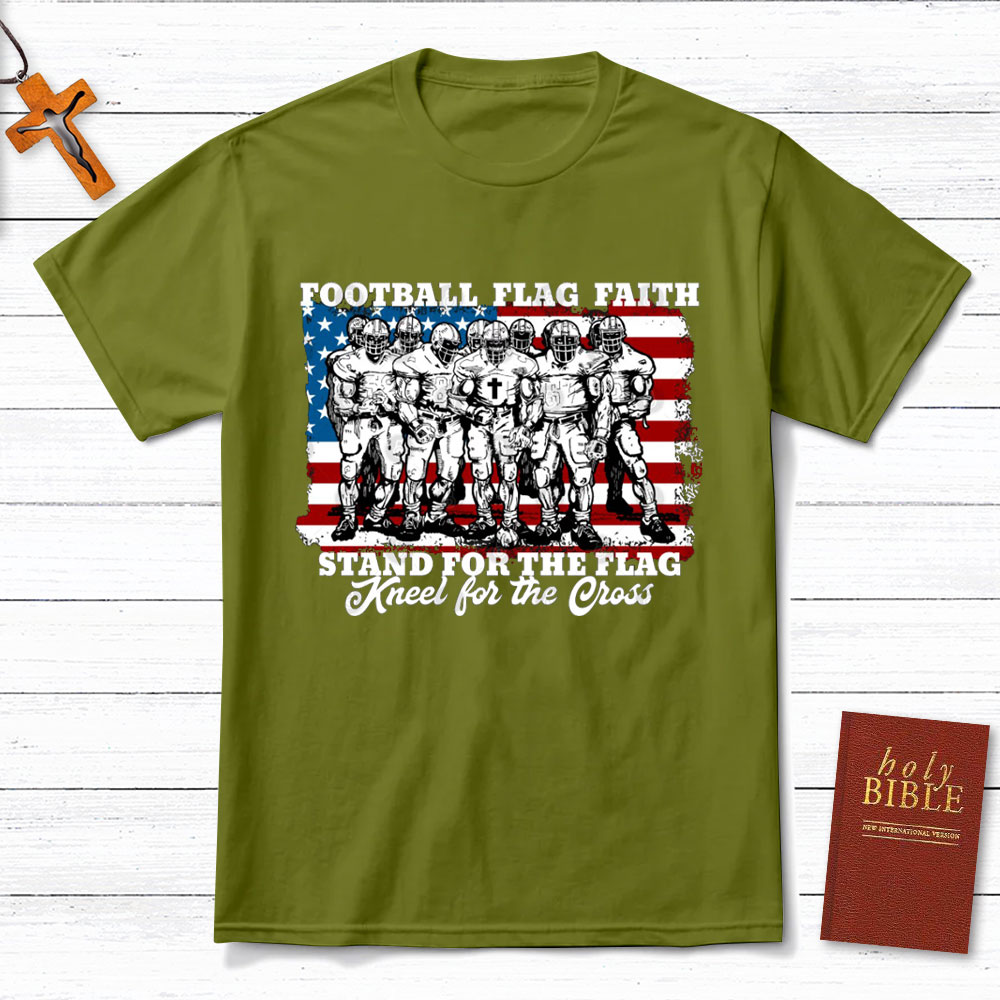 Football Flag Faith Christian T-Shirt