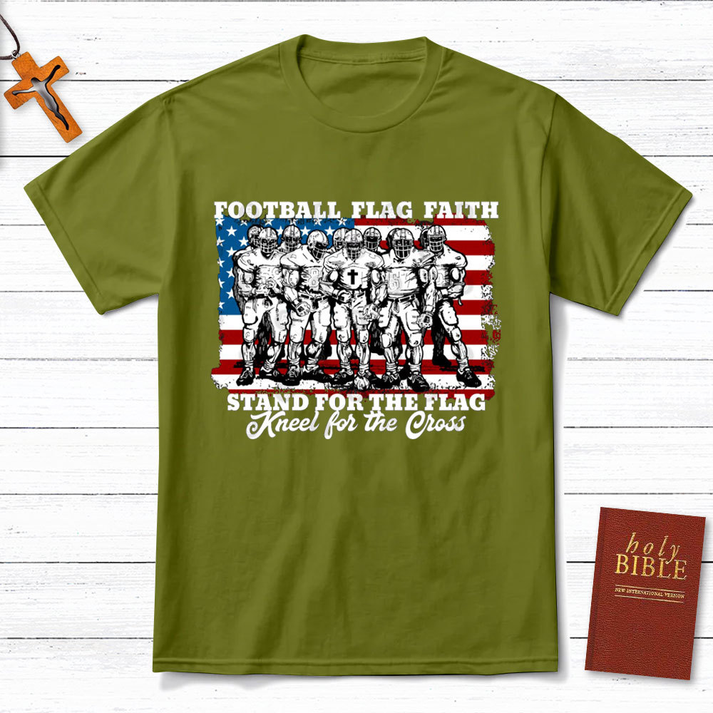 Football Flag Faith Christian T-Shirt