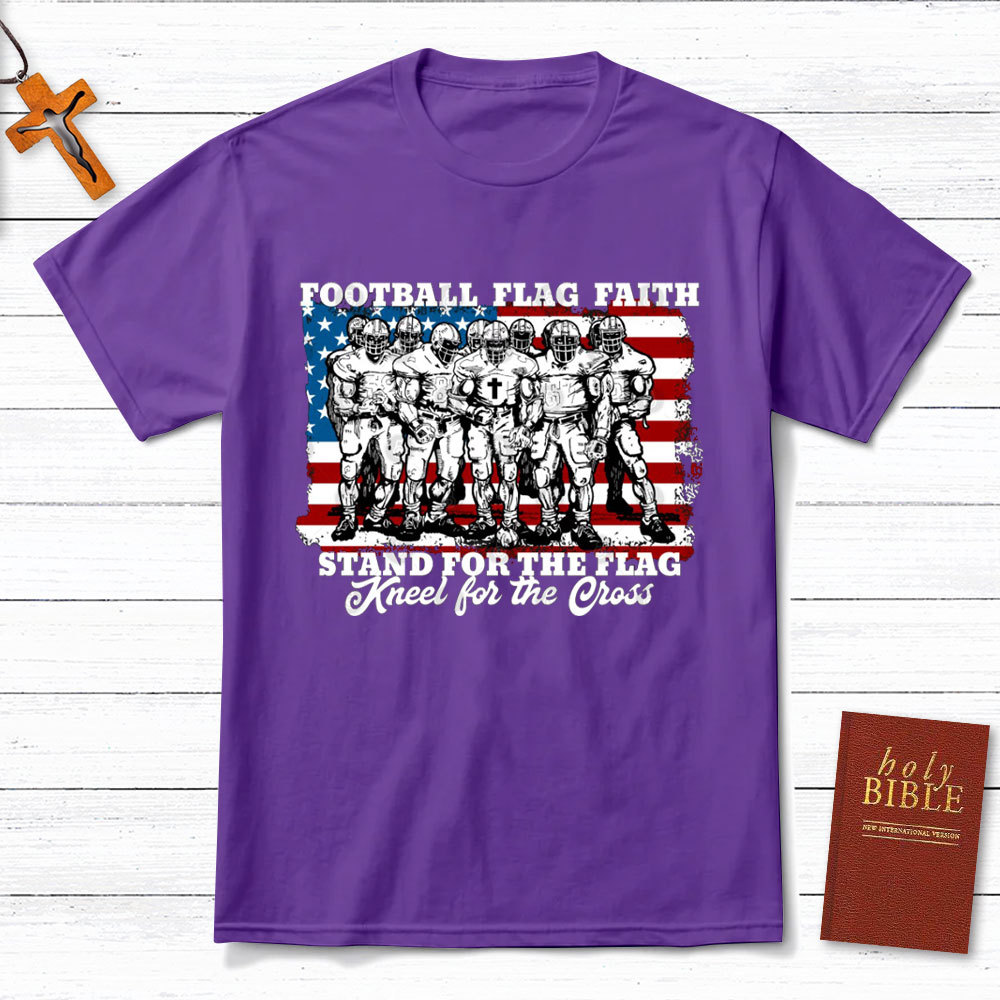 Football Flag Faith Christian T-Shirt