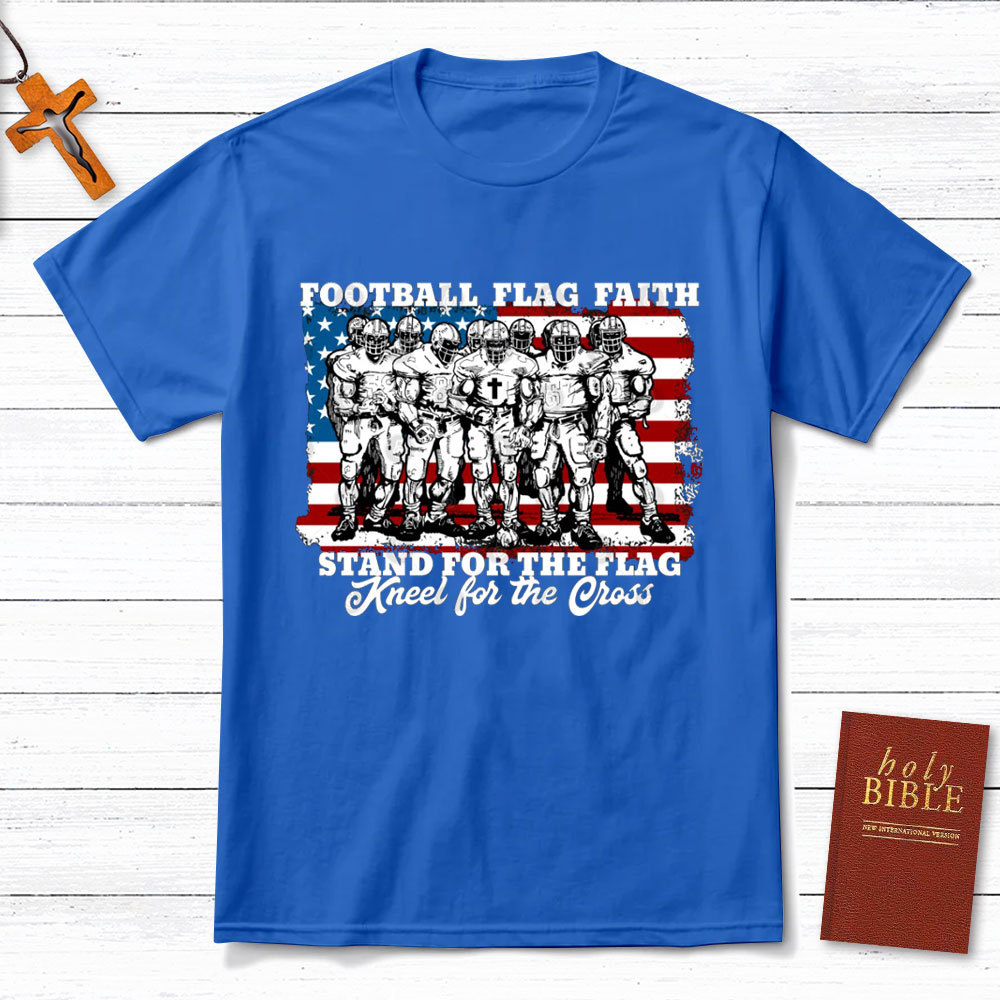 Football Flag Faith Christian T-Shirt
