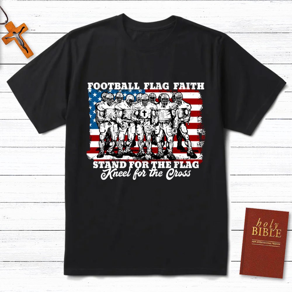 Football Flag Faith Christian T-Shirt