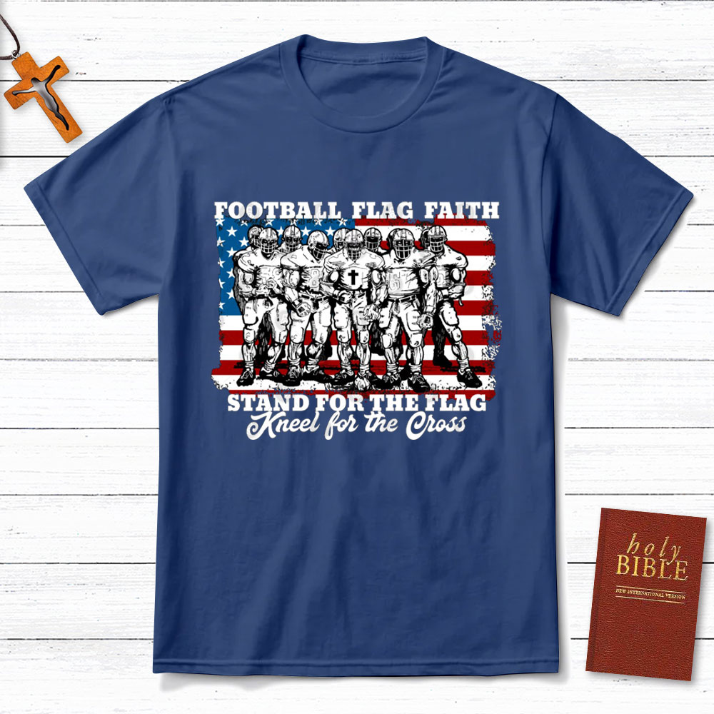 Football Flag Faith Christian T-Shirt