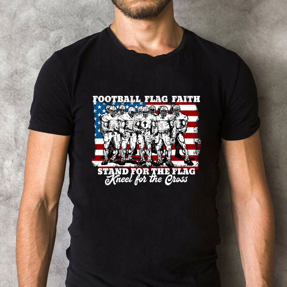 Football Flag Faith Christian T-Shirt