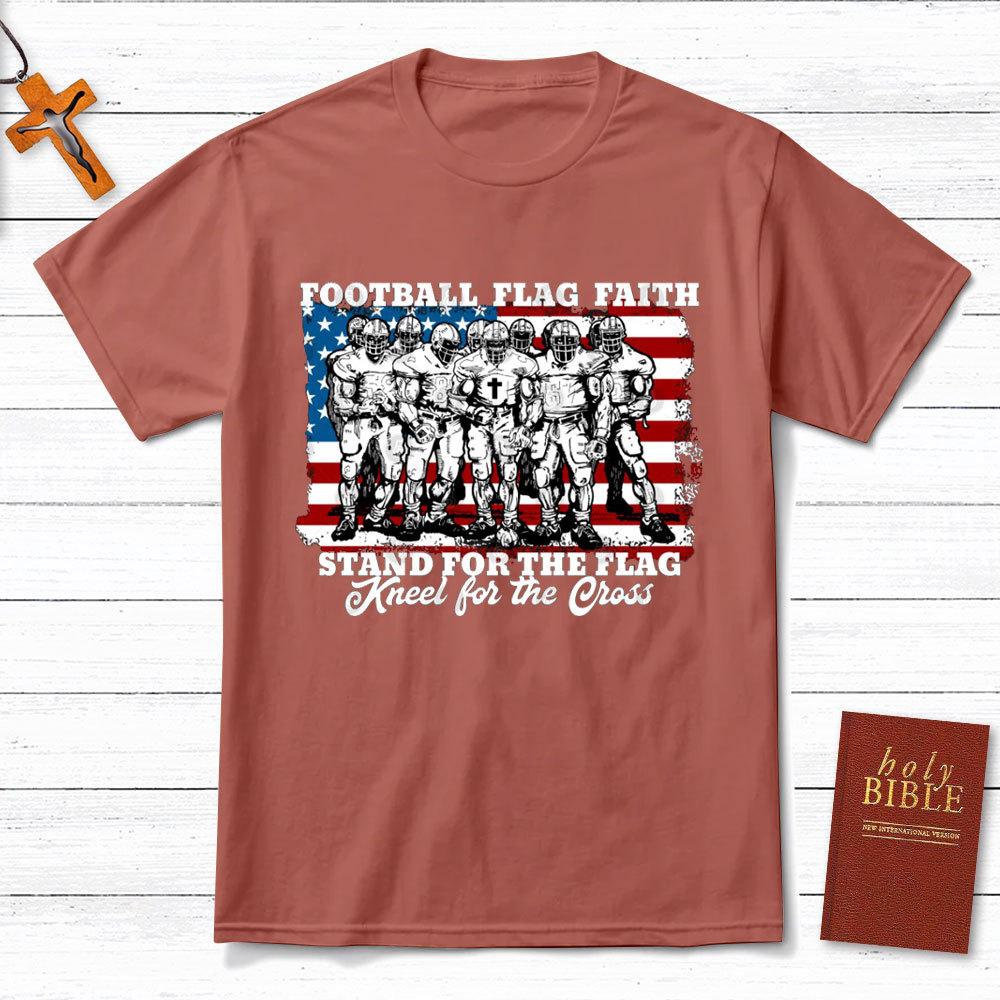 Football Flag Faith Christian T-Shirt