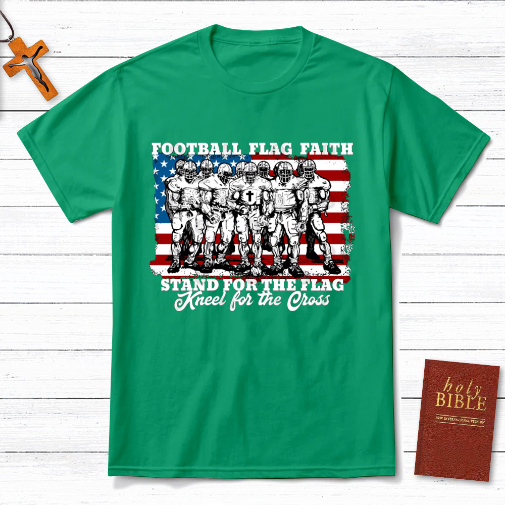 Football Flag Faith Christian T-Shirt