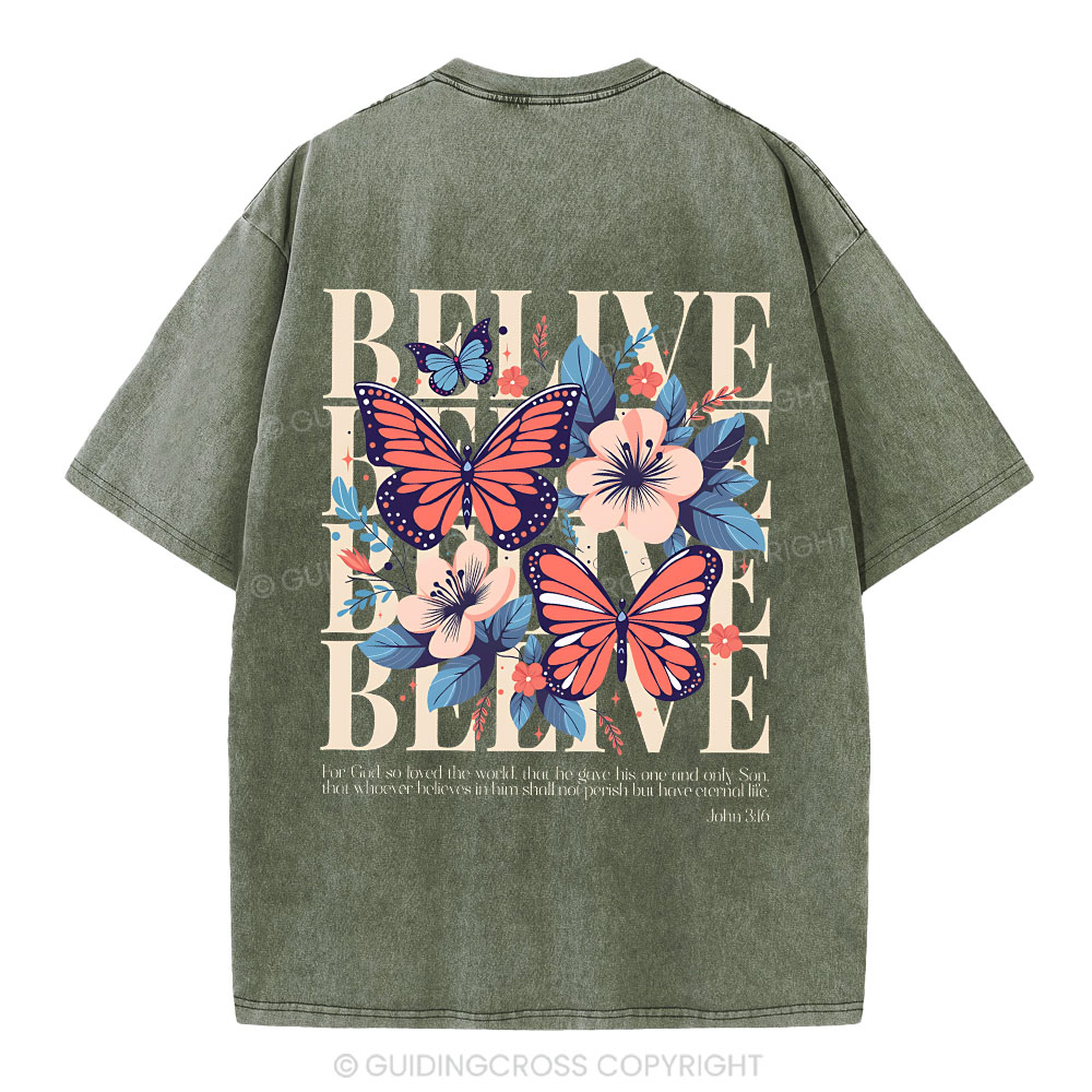 For God Do Loved The World Christian Washed T-Shirt