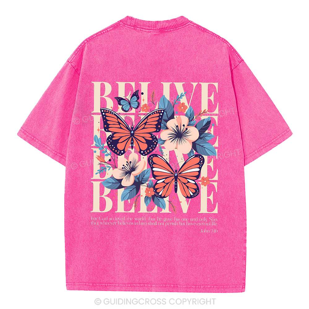 For God Do Loved The World Christian Washed T-Shirt