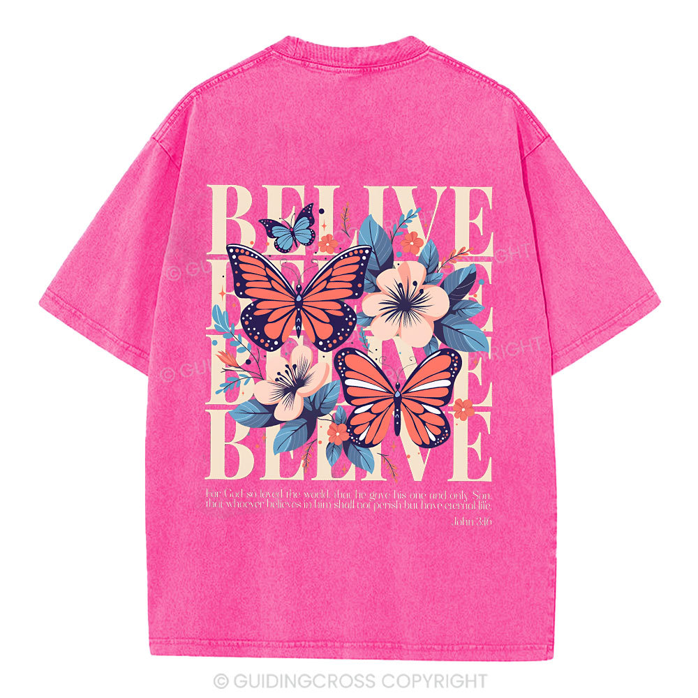 For God Do Loved The World Christian Washed T-Shirt