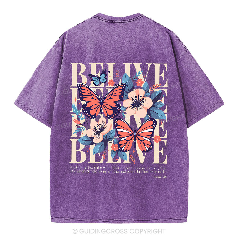 For God Do Loved The World Christian Washed T-Shirt