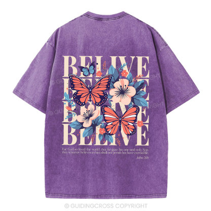 For God Do Loved The World Christian Washed T-Shirt