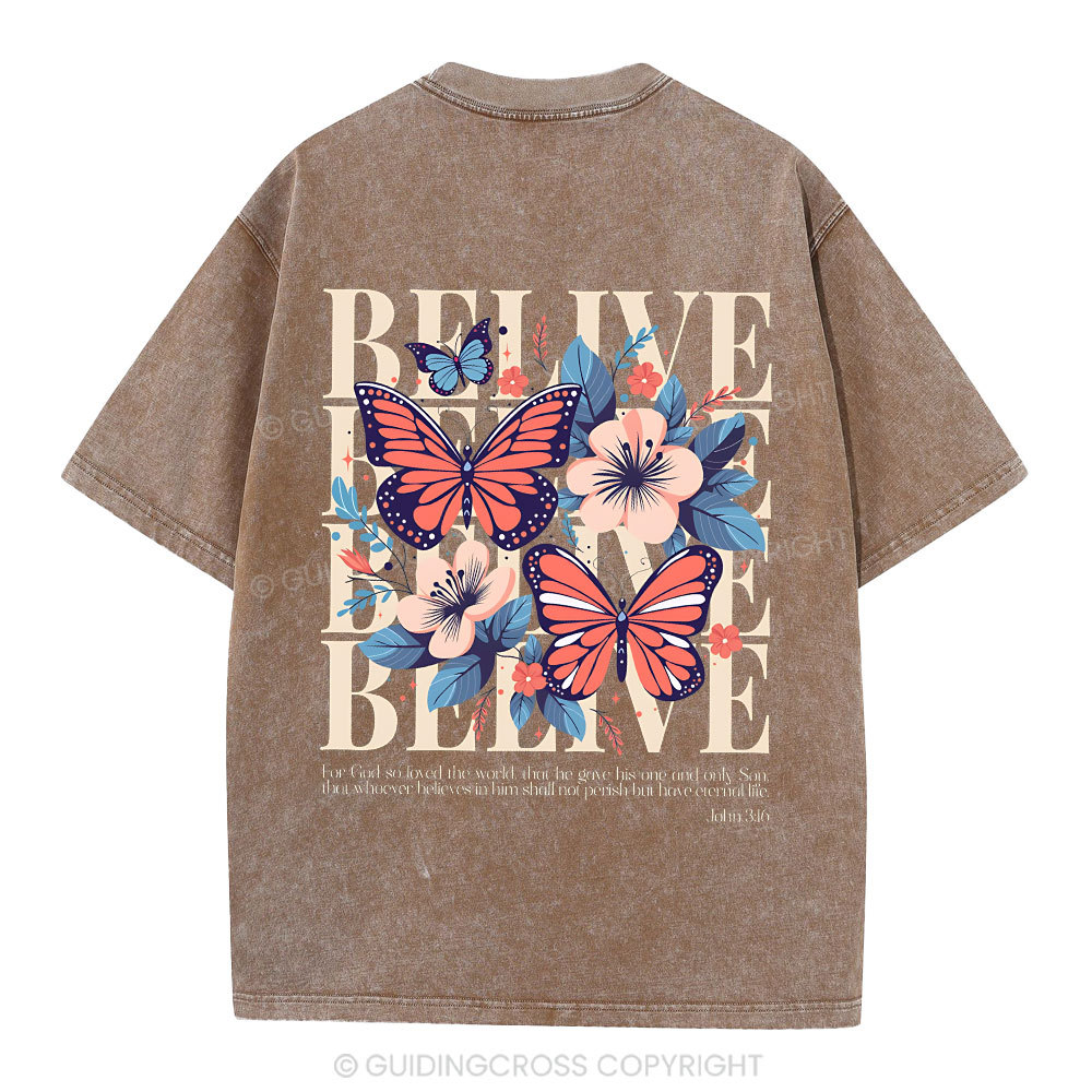 For God Do Loved The World Christian Washed T-Shirt