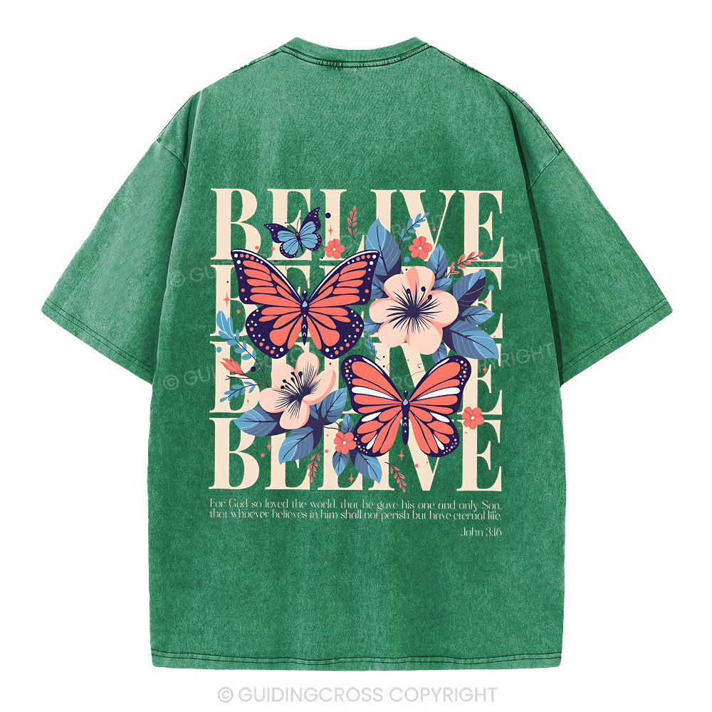 For God Do Loved The World Christian Washed T-Shirt