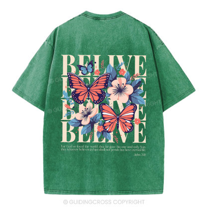 For God Do Loved The World Christian Washed T-Shirt